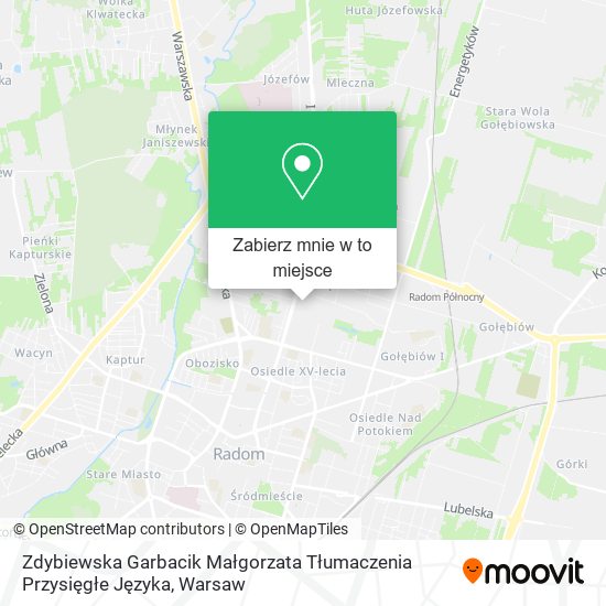 Mapa Zdybiewska Garbacik Małgorzata Tłumaczenia Przysięgłe Języka