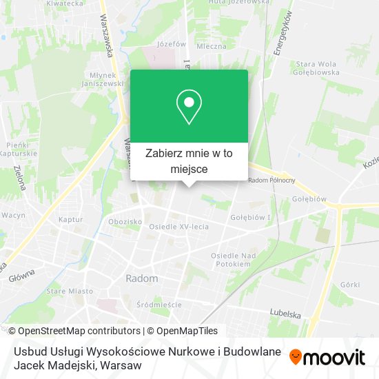 Mapa Usbud Usługi Wysokościowe Nurkowe i Budowlane Jacek Madejski