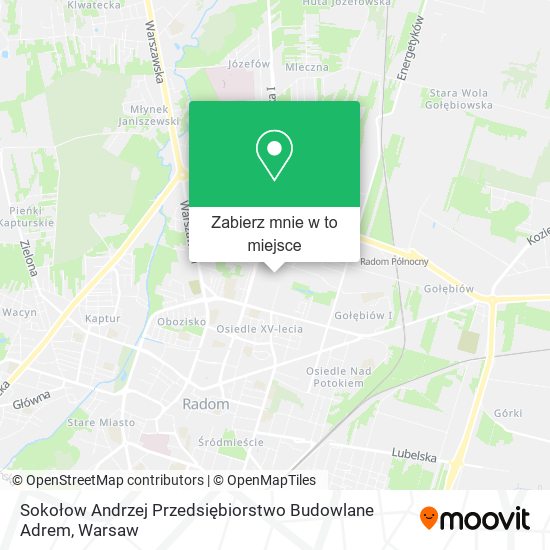 Mapa Sokołow Andrzej Przedsiębiorstwo Budowlane Adrem