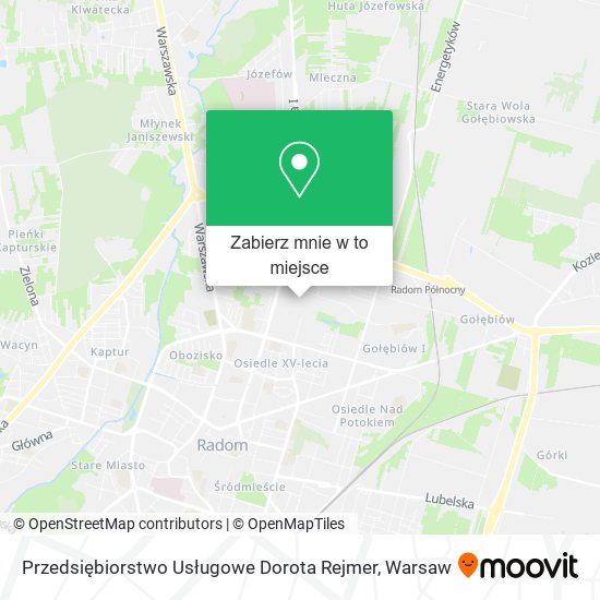 Mapa Przedsiębiorstwo Usługowe Dorota Rejmer