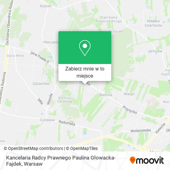 Mapa Kancelaria Radcy Prawnego Paulina Głowacka-Fajdek