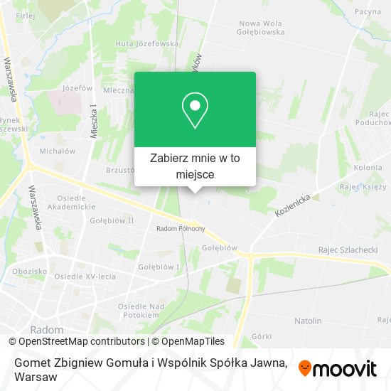 Mapa Gomet Zbigniew Gomuła i Wspólnik Spółka Jawna