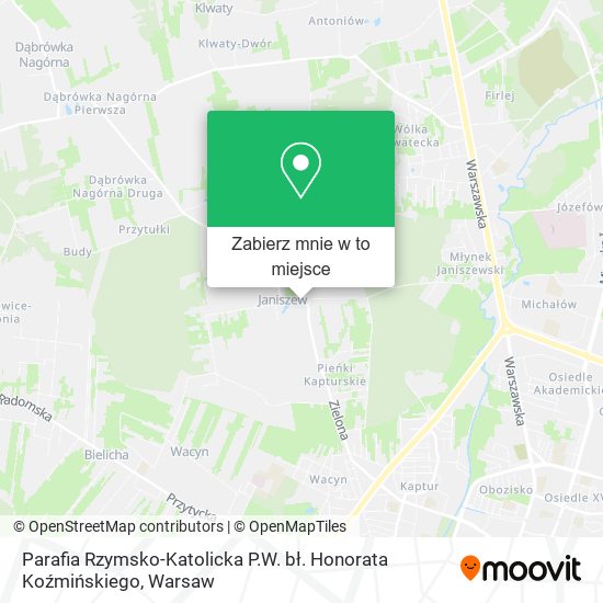 Mapa Parafia Rzymsko-Katolicka P.W. bł. Honorata Koźmińskiego