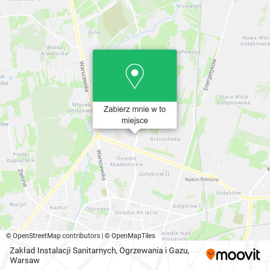 Mapa Zakład Instalacji Sanitarnych, Ogrzewania i Gazu