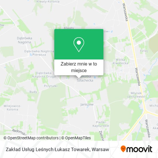 Mapa Zakład Usług Leśnych Łukasz Towarek