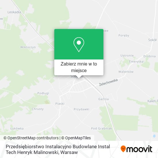 Mapa Przedsiębiorstwo Instalacyjno Budowlane Instal Tech Henryk Malinowski