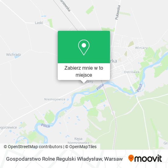 Mapa Gospodarstwo Rolne Regulski Władysław