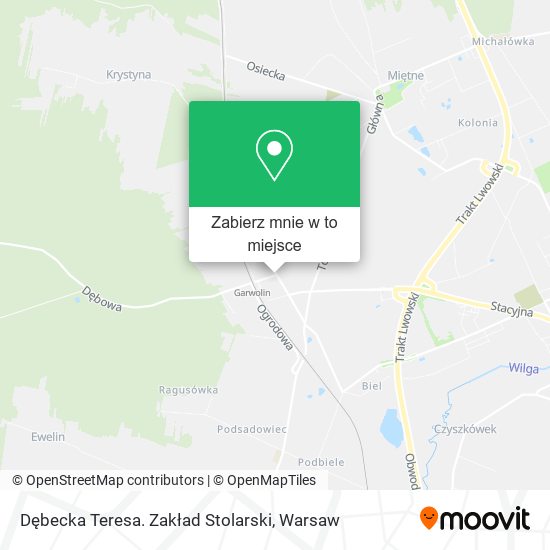 Mapa Dębecka Teresa. Zakład Stolarski