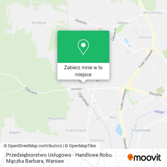 Mapa Przedsiębiorstwo Usługowo - Handlowe Robu. Mączka Barbara