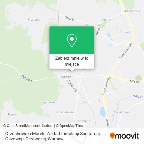 Mapa Orzechowski Marek. Zakład Instalacji Sanitarnej, Gazowej i Grzewczej