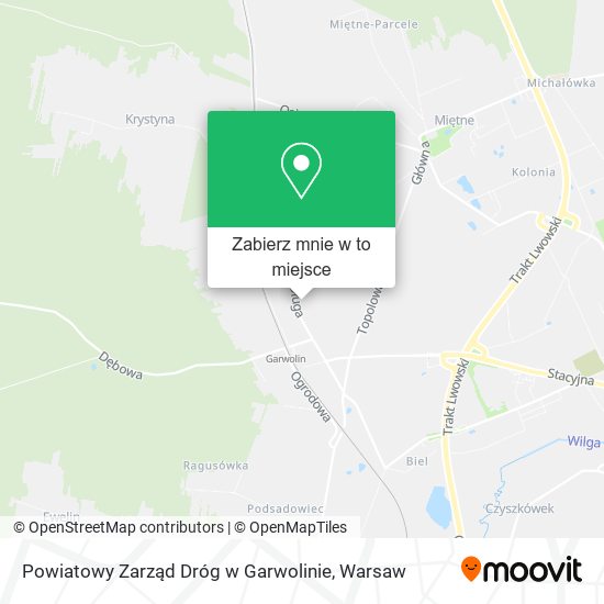 Mapa Powiatowy Zarząd Dróg w Garwolinie