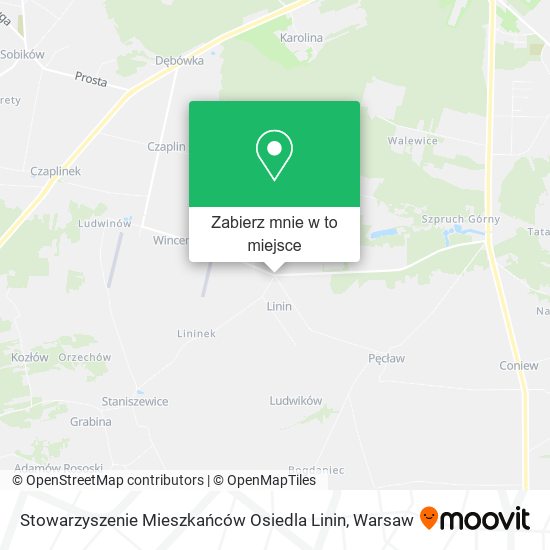 Mapa Stowarzyszenie Mieszkańców Osiedla Linin