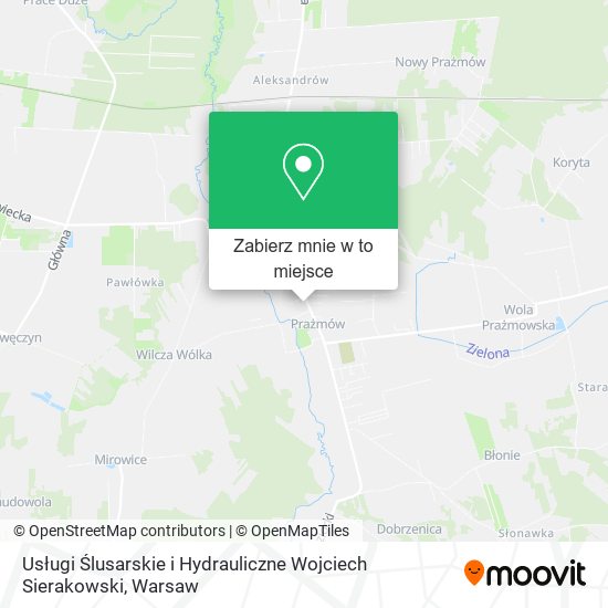 Mapa Usługi Ślusarskie i Hydrauliczne Wojciech Sierakowski