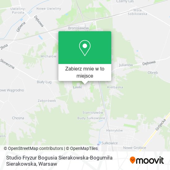 Mapa Studio Fryzur Bogusia Sierakowska-Bogumiła Sierakowska