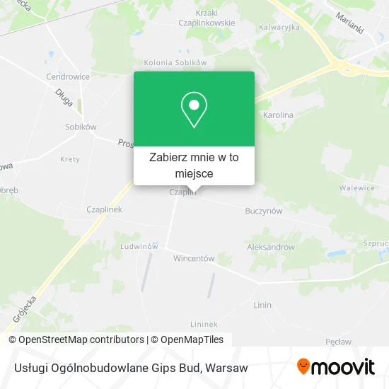 Mapa Usługi Ogólnobudowlane Gips Bud