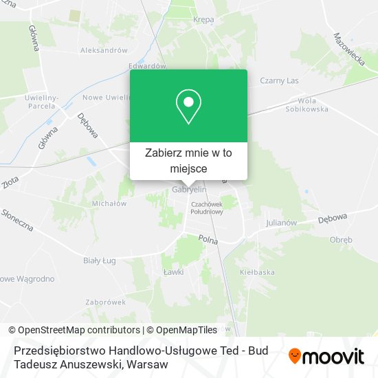 Mapa Przedsiębiorstwo Handlowo-Usługowe Ted - Bud Tadeusz Anuszewski