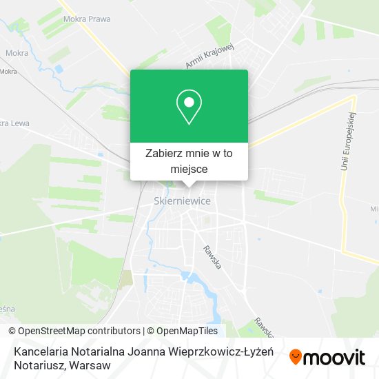 Mapa Kancelaria Notarialna Joanna Wieprzkowicz-Łyżeń Notariusz