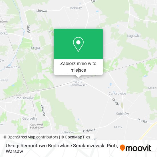 Mapa Usługi Remontowo Budowlane Smakoszewski Piotr