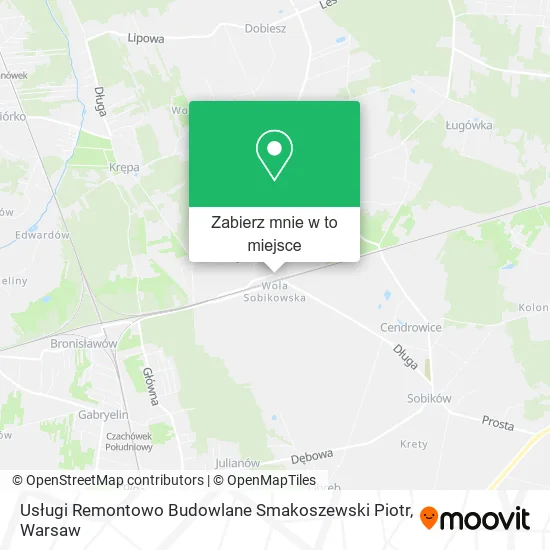 Mapa Usługi Remontowo Budowlane Smakoszewski Piotr
