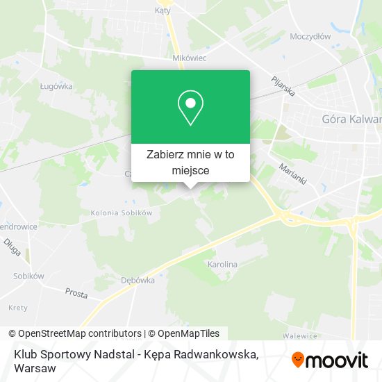 Mapa Klub Sportowy Nadstal - Kępa Radwankowska