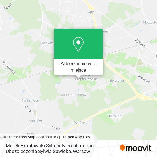 Mapa Marek Brocławski Sylmar Nieruchomości Ubezpieczenia Sylwia Sawicka