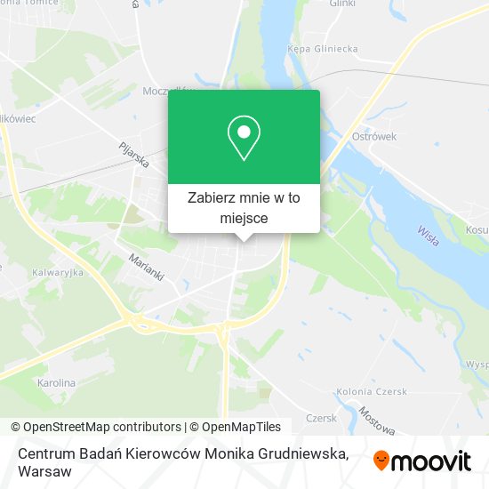 Mapa Centrum Badań Kierowców Monika Grudniewska