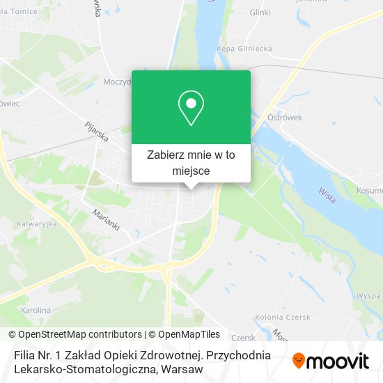 Mapa Filia Nr. 1 Zakład Opieki Zdrowotnej. Przychodnia Lekarsko-Stomatologiczna