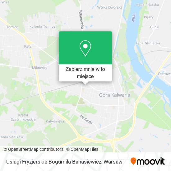 Mapa Uslugi Fryzjerskie Bogumila Banasiewicz