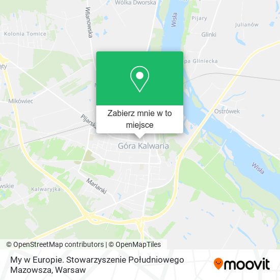 Mapa My w Europie. Stowarzyszenie Południowego Mazowsza