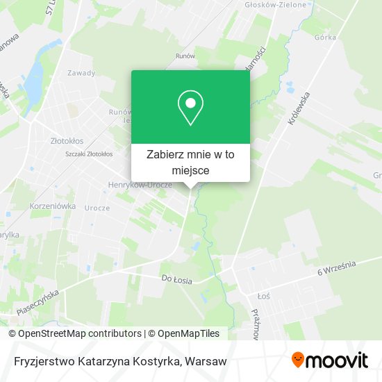 Mapa Fryzjerstwo Katarzyna Kostyrka