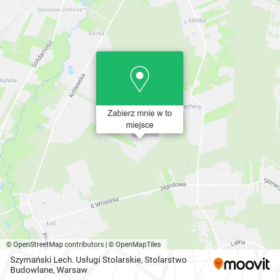 Mapa Szymański Lech. Usługi Stolarskie, Stolarstwo Budowlane