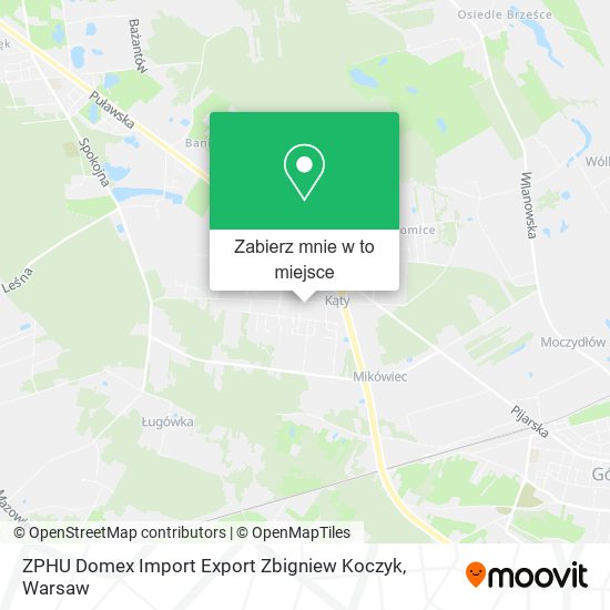 Mapa ZPHU Domex Import Export Zbigniew Koczyk