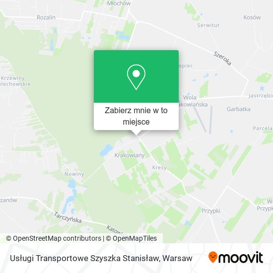 Mapa Usługi Transportowe Szyszka Stanisław