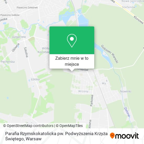 Mapa Parafia Rzymskokatolicka pw. Podwyższenia Krzyża Świętego