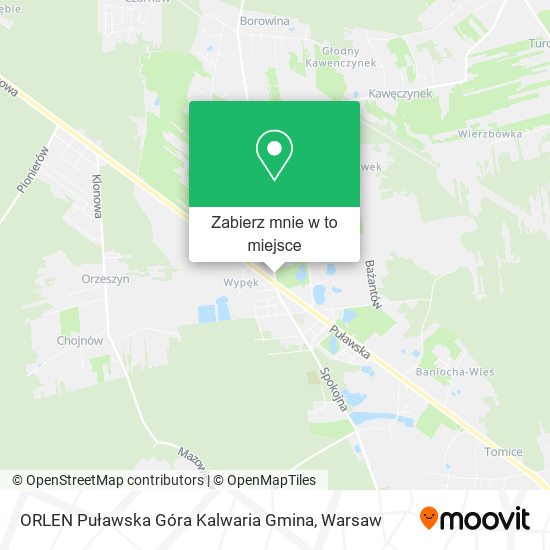 Mapa ORLEN Puławska Góra Kalwaria Gmina