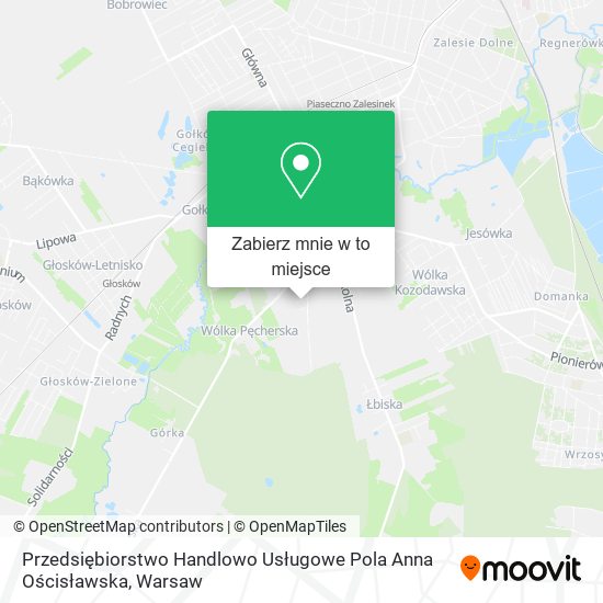 Mapa Przedsiębiorstwo Handlowo Usługowe Pola Anna Ościsławska