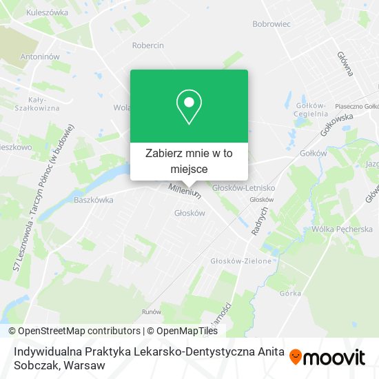 Mapa Indywidualna Praktyka Lekarsko-Dentystyczna Anita Sobczak