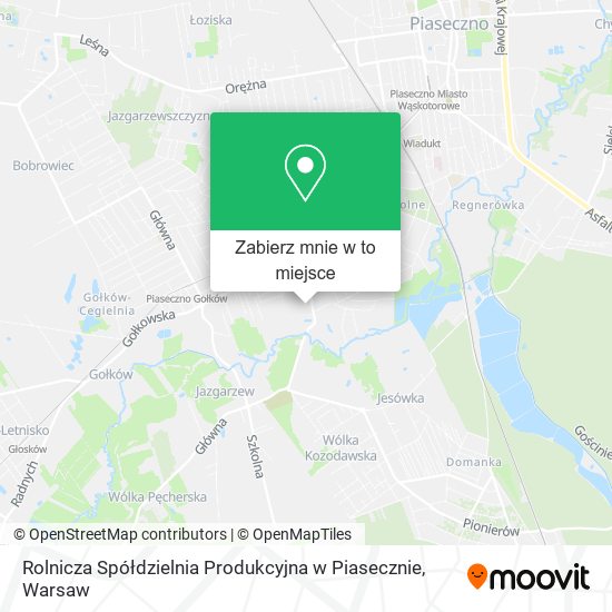 Mapa Rolnicza Spółdzielnia Produkcyjna w Piasecznie