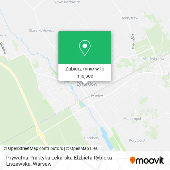 Mapa Prywatna Praktyka Lekarska Elżbieta Rybicka Liszewska