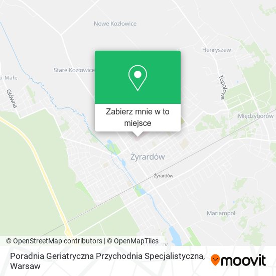 Mapa Poradnia Geriatryczna Przychodnia Specjalistyczna