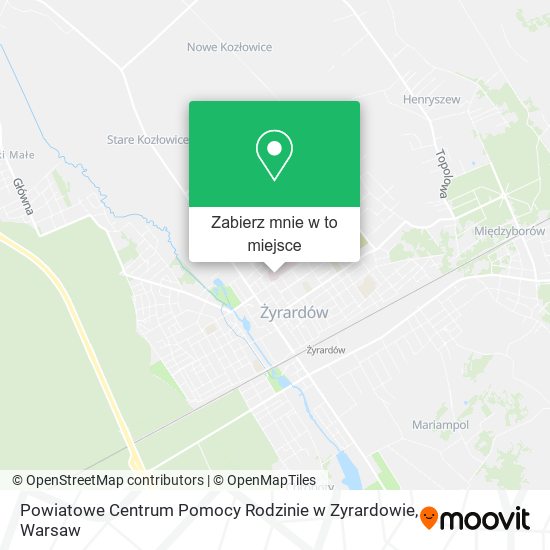 Mapa Powiatowe Centrum Pomocy Rodzinie w Zyrardowie