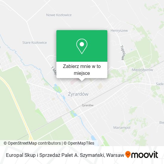 Mapa Europal Skup i Sprzedaż Palet A. Szymański