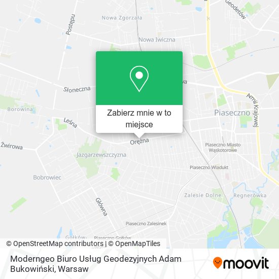 Mapa Moderngeo Biuro Usług Geodezyjnych Adam Bukowiński
