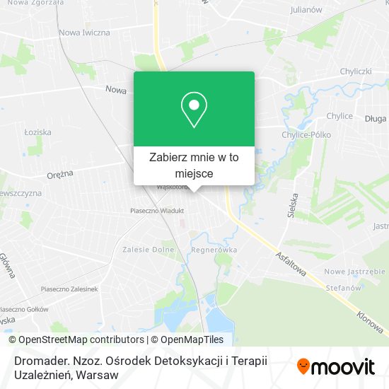 Mapa Dromader. Nzoz. Ośrodek Detoksykacji i Terapii Uzależnień