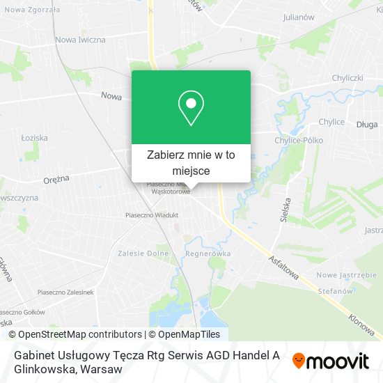 Mapa Gabinet Usługowy Tęcza Rtg Serwis AGD Handel A Glinkowska