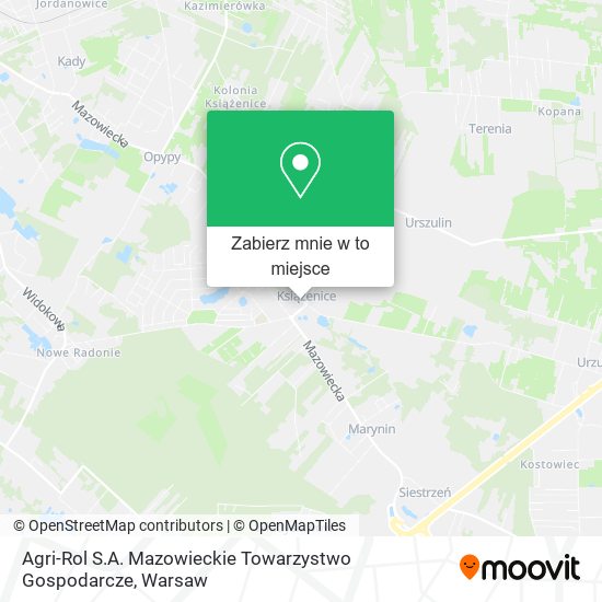 Mapa Agri-Rol S.A. Mazowieckie Towarzystwo Gospodarcze