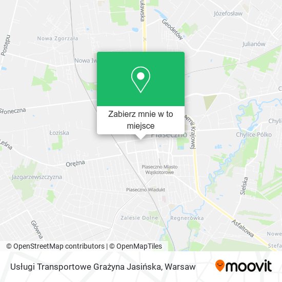 Mapa Usługi Transportowe Grażyna Jasińska