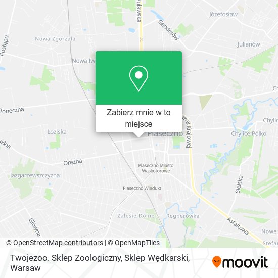 Mapa Twojezoo. Sklep Zoologiczny, Sklep Wędkarski