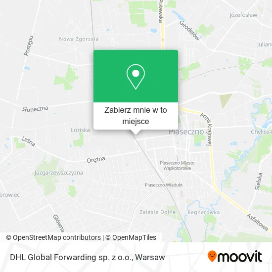 Mapa DHL Global Forwarding sp. z o.o.