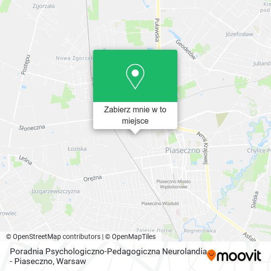 Mapa Poradnia Psychologiczno-Pedagogiczna Neurolandia - Piaseczno